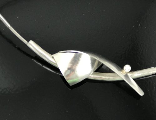 sterling silver hand fabricated necklace